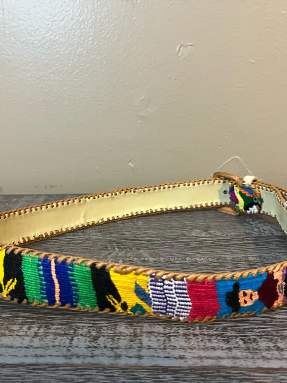 Vintage handmade Guatemalan belt 1.5 inches x 38 inches